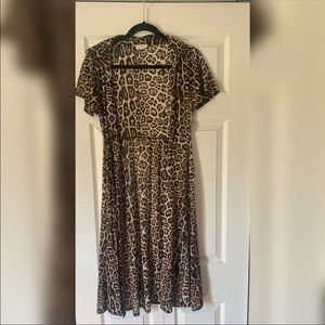 Leopard print kimono/cover up Size M
